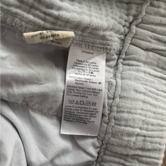 MADEWELL Light Grey 100% Cotton Gauze Shorts Large - Picture 4 of 4